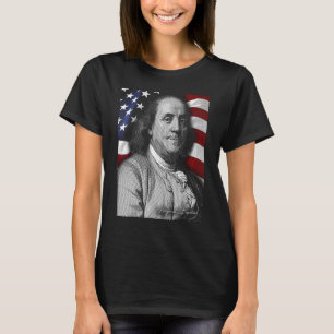 Camiseta Benjamin franklin Eyes - País Sinalizador american