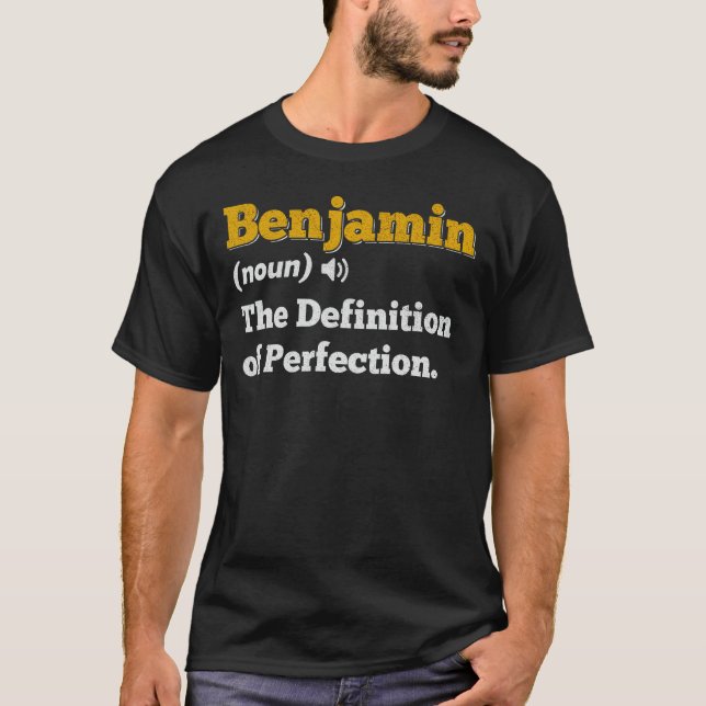 Camiseta Benjamin Gift Name Personalizado Birthday Name Def (Frente)