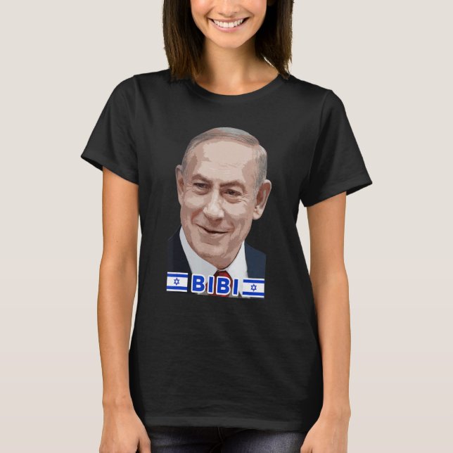 Camiseta Benjamin Netanyahu Bibi Primeiro-Ministro do Estad (Frente)