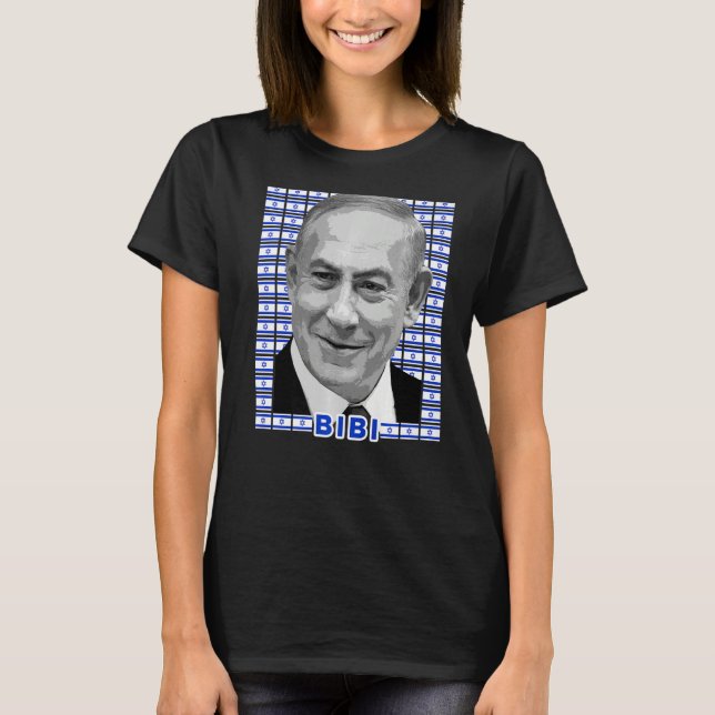 Camiseta Benjamin Netanyahu Primeiro Ministro Retrait Flag  (Frente)