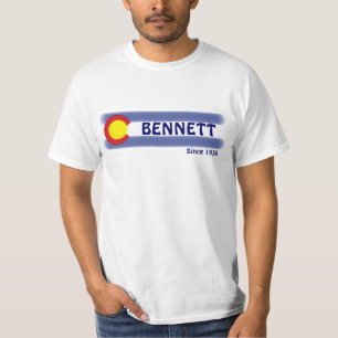 Camiseta Bennett Colorado, valor local da bandeira tee