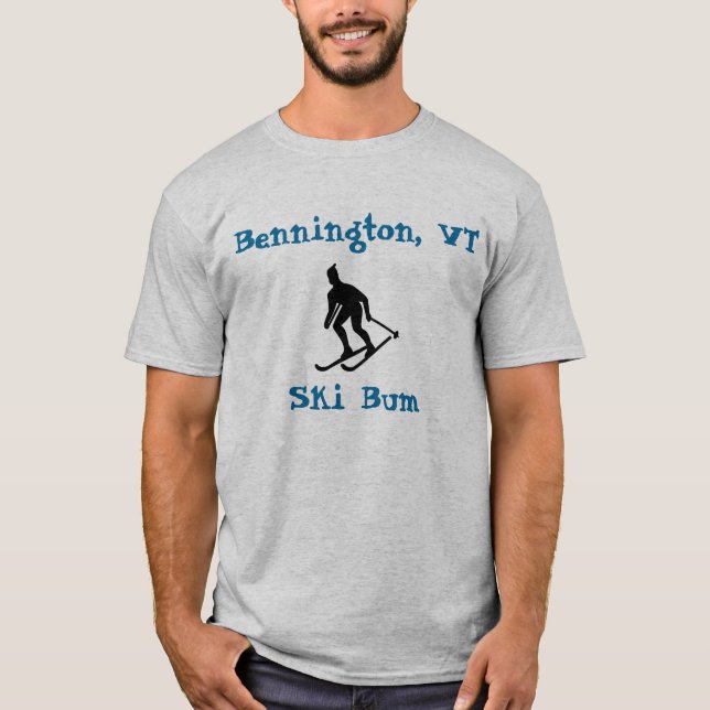 Camiseta Bennington, VT, Ski Bum (Frente)
