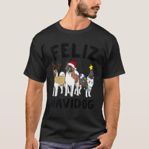 Camiseta Benny Navidog Akita presente no Natal
