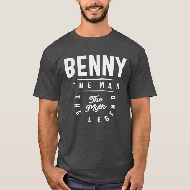 Camiseta Benny O Homem O Mito A Legenda Benny (Frente)