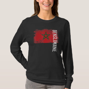 Camiseta Benslimane Bandeira de Marrocos Para Marroquinos H