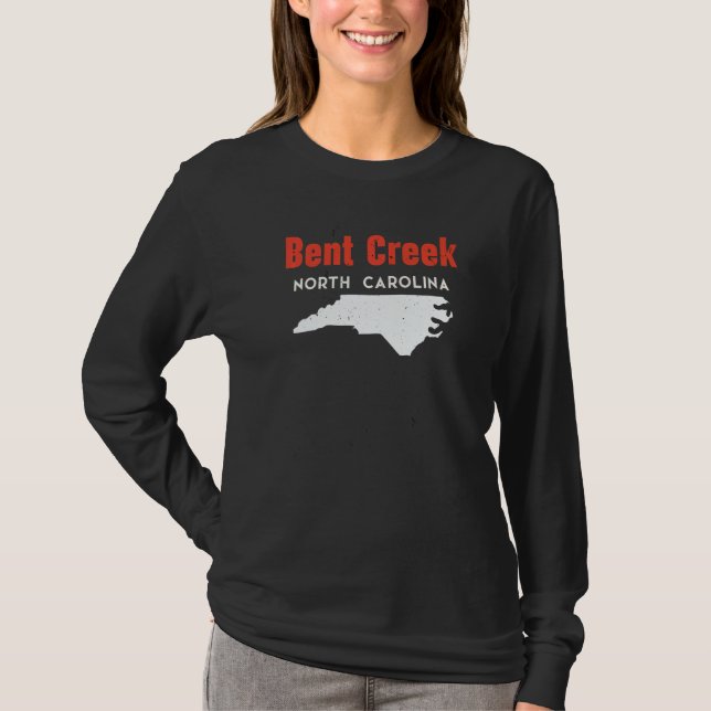 Camiseta Bent Creek and Hildebran North Carolina USA State  (Frente)
