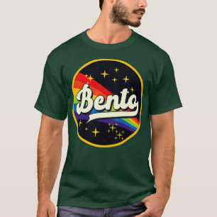 Camiseta Bento Arco-Íris No Estilo De Vintagem Espacial