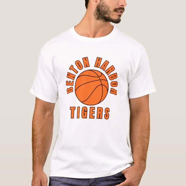 Camiseta Benton Harbor High School Basketball T-Shirt (Frente)