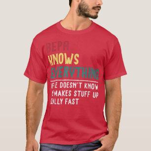 Camiseta Bepa Know Tudo Dia de os pais para um vovô engraça