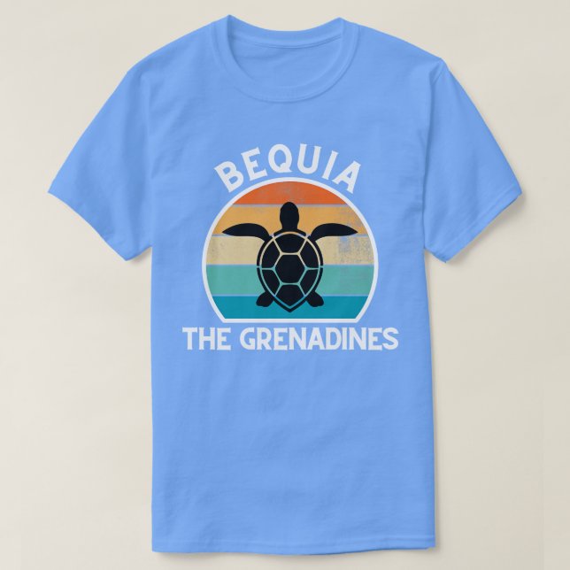 Camiseta Bequia As Granadinas Retrolançam com Tartaruga 22 (Frente do Design)