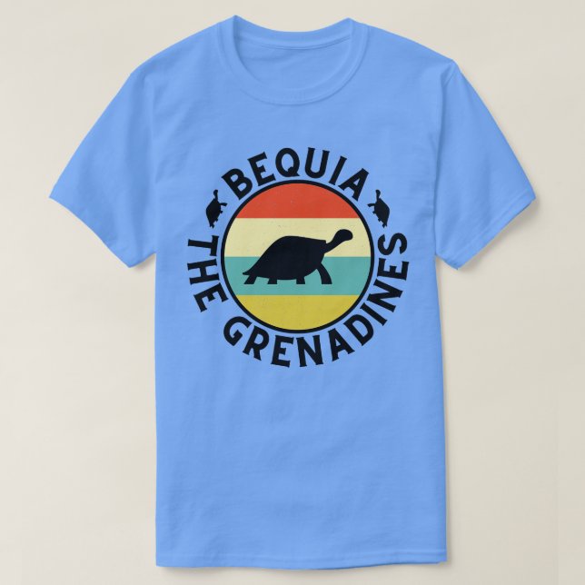Camiseta Bequia As Granadinas Retrolançam com Tartaruga 25 (Frente do Design)