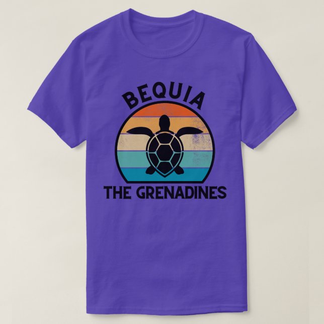 Camiseta Bequia As Granadinas Retrolançam com Tartaruga 27 (Frente do Design)