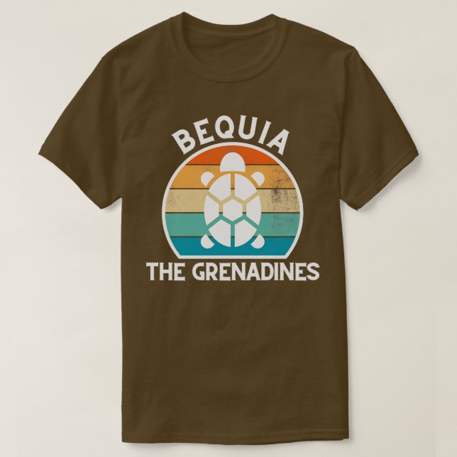 Camiseta Bequia As Granadinas Retrolançam com Tartaruga 28 (Frente do Design)