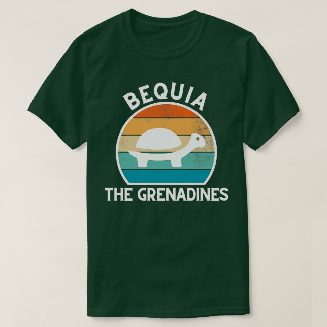 Camiseta Bequia As Granadinas Voltam Ao Sol Com Tartaruga 6 (Frente do Design)