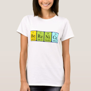 Camiseta Berenice com nome de mesa periódica
