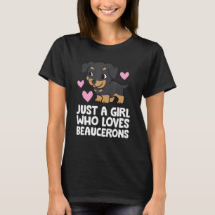 Camiseta Berger De Beauce Dog Girl É Apenas Uma Menina Que