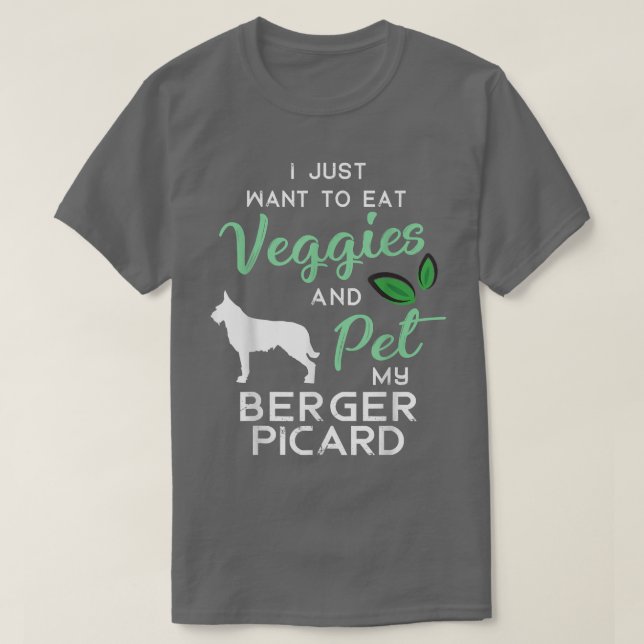 Camiseta Berger Picard Funny Vegan Dog Lover Owner Xmas Bir (Frente do Design)