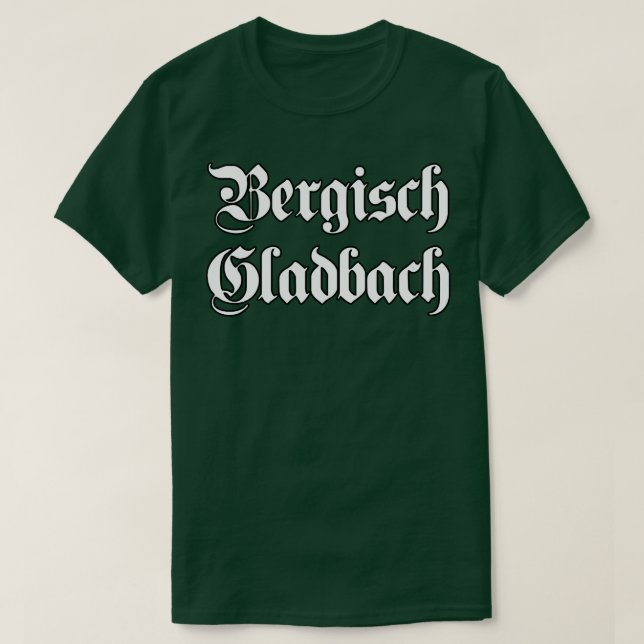 Camiseta Bergisch Gladbach escrita com letra gótica (Frente do Design)