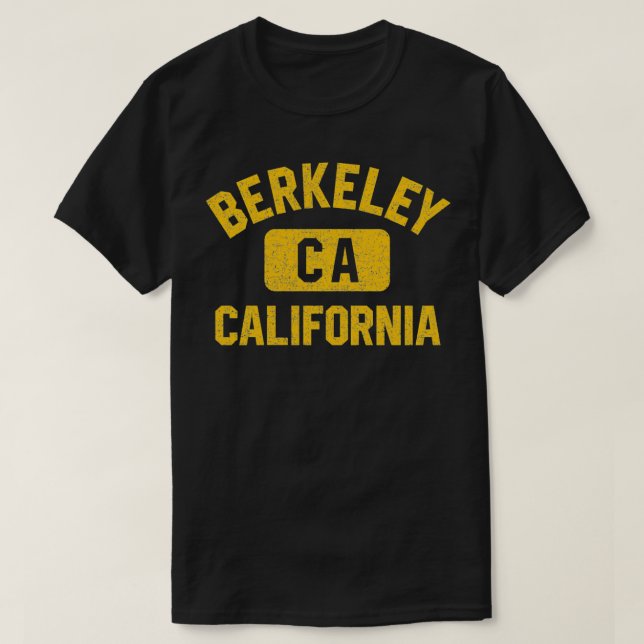 Camiseta Berkeley CA California Gym Style aflita Amber (Frente do Design)