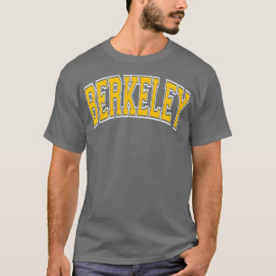 Camiseta Berkeley California Ca Varsity Amber Text Tubo 7