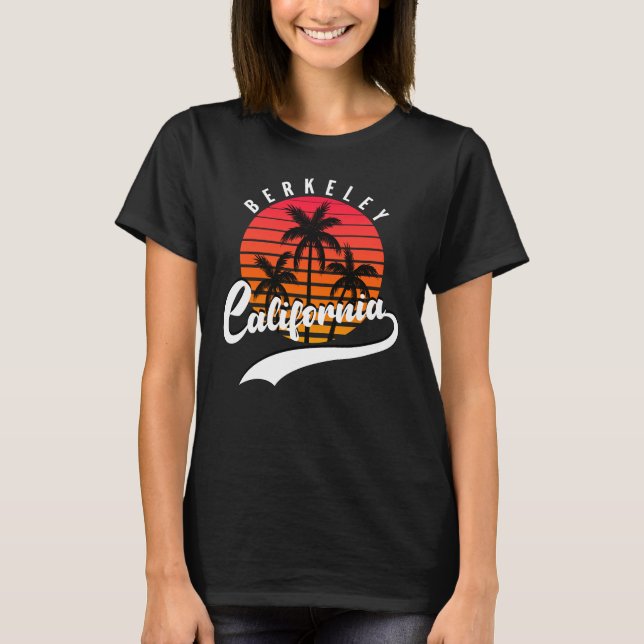 Camiseta Berkeley, California Retro Sunset Women's T-Shirt (Frente)