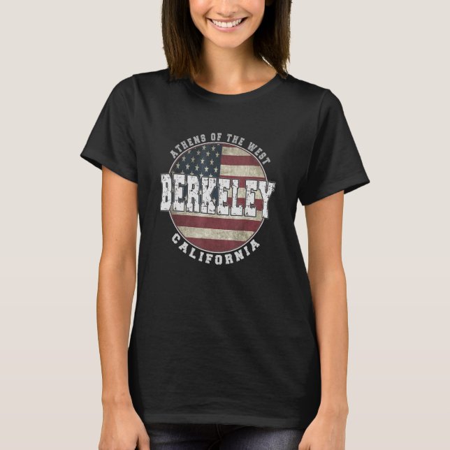 Camiseta Berkley California Vintage - Bandeira americana (Frente)