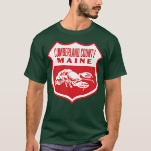 Camiseta Berland County Maine Retro Shield White