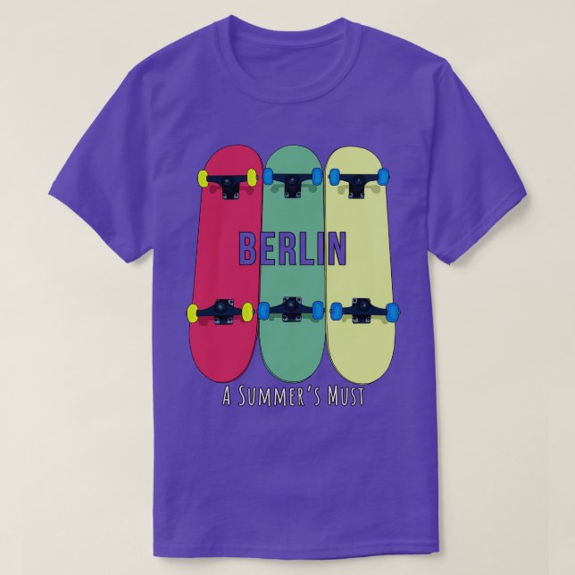 Camiseta Berlim a Summers Precisa Desenhar Skate (Frente do Design)
