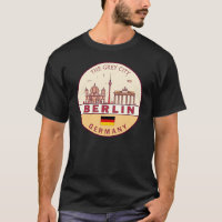 Berlim Alemanha Cidade Skyline Emblem
