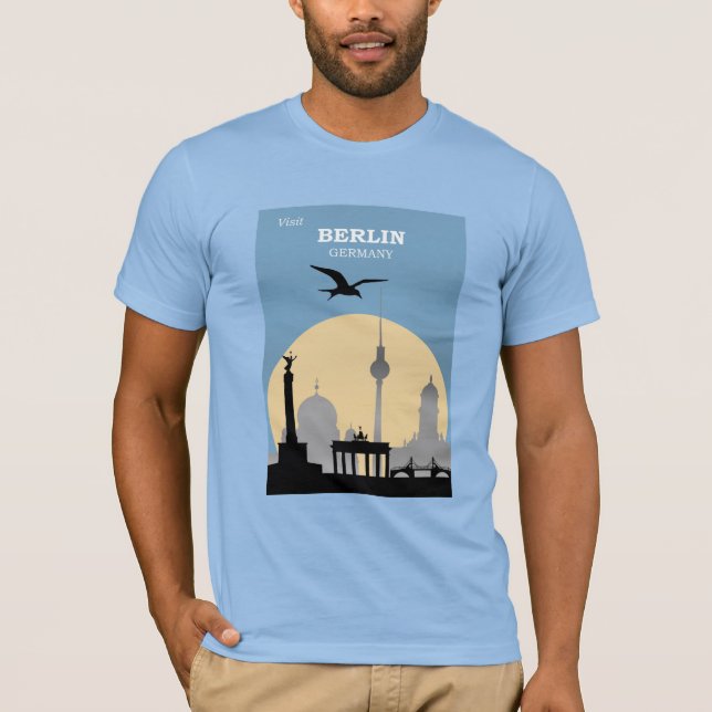 Camiseta Berlim, Poster de viagens da Alemanha (Frente)
