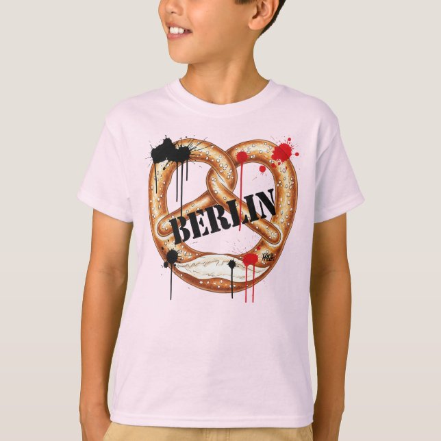 Camiseta Berlim Tradicional, Crispy Pretzel, por Natasha Us (Frente)