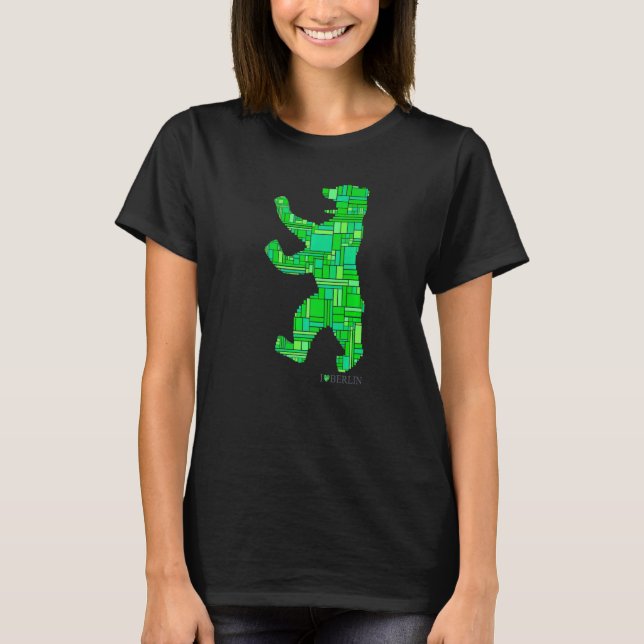 Camiseta Berlim   Urso de Berlim   Eu Amo Berlim (Frente)