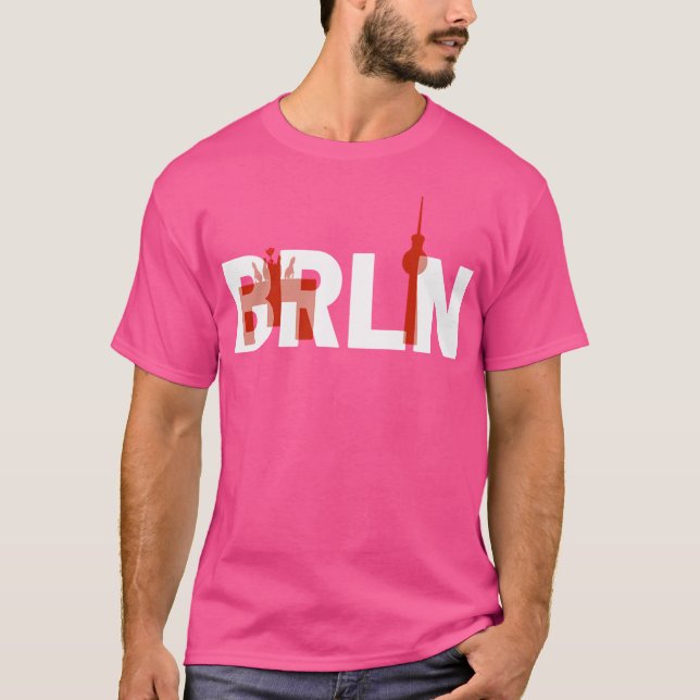 Camiseta Berlin Alemanha Brandenburger Gate Brln Typografia (Frente)