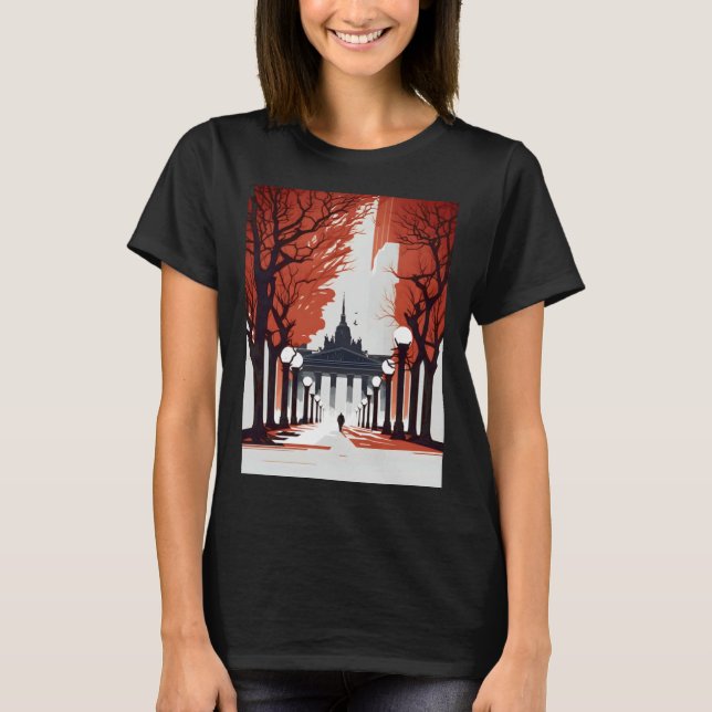 Camiseta Berlin Brandenburg Minimalist Gate (Frente)