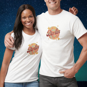 Camiseta Berlin City Alemanha Retro Vintage Brown