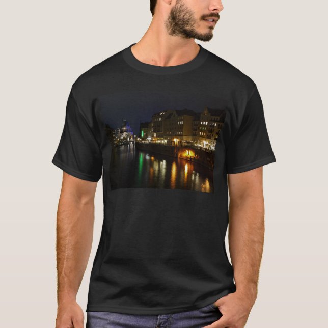 Camiseta Berlin Germany Night Spree Alemanha Nacht (Frente)