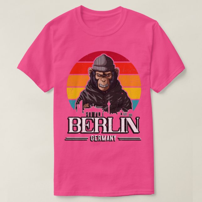 Camiseta Berlin Retro Monkey Berliner (Frente do Design)