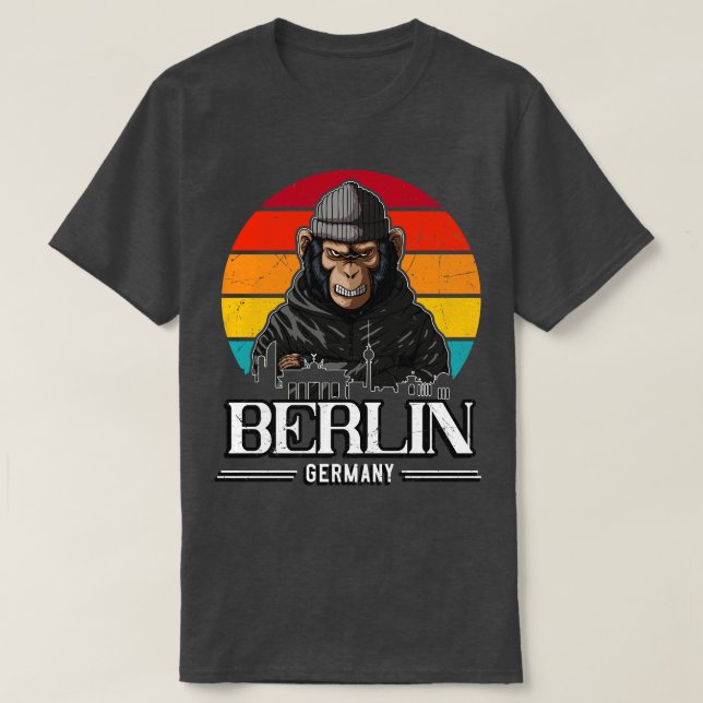 Camiseta Berlin Retro Monkey Berliner (Frente do Design)