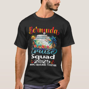 Camiseta Bermuda Cruise Squad 2025 Família Amiga Bermuda Cr