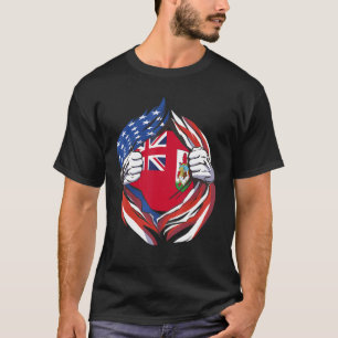 Camiseta Bermudas Bandeira Americana Orgulhosa De Minha Her