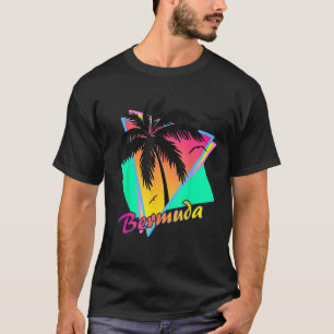 Camiseta Bermudas Tropical Summer Beach Palm Tree Sunset