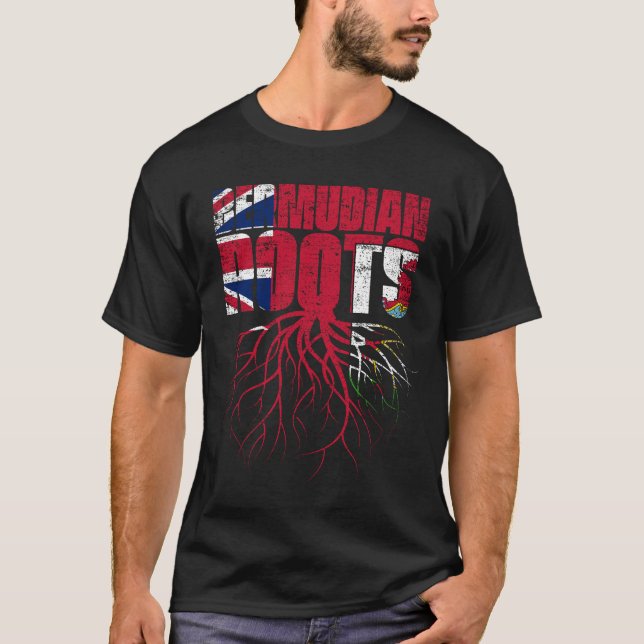 Camiseta Bermudian Roots Bermuda Heritage Flag (Frente)