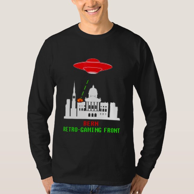 Camiseta Bern Invasion Retro Gaming Com Ufo (Frente)