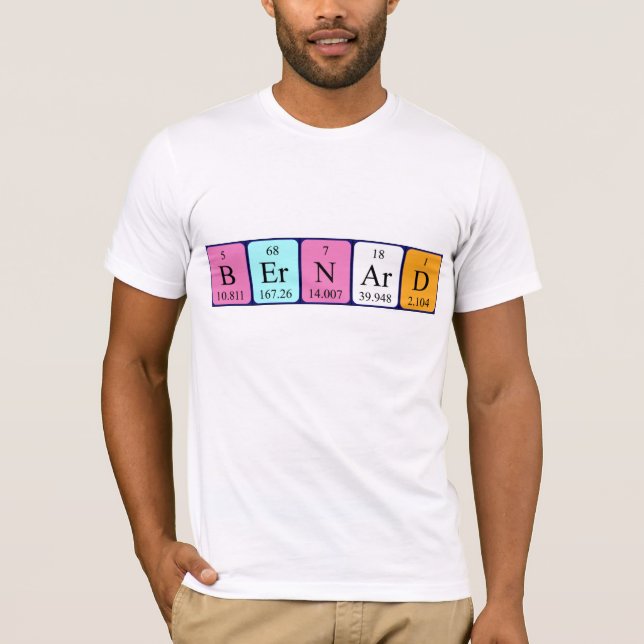 Camiseta Bernard com menção periódica do nome da mesa (Frente)