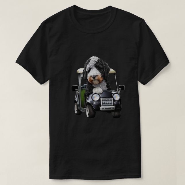 Camiseta Bernedoodle Bernese Golfing Pai de presente de Cão (Frente do Design)