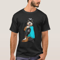 Bernedoodle I Love Pai Tattoo Roupa Dog Pai Gift