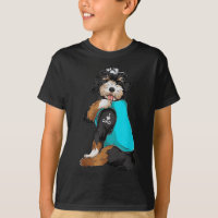 Bernedoodle I Love Pai Tattoo Roupa, Pai De Cão