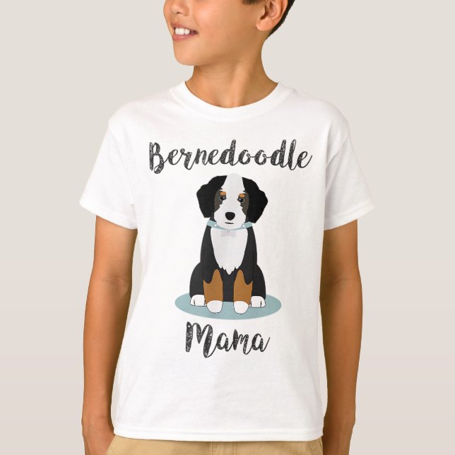Camiseta Bernedoodle Mama - Cachorro de Dodle Lover (Frente)