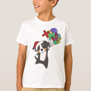 Camiseta Bernese Feliz Natal Cães Felizes