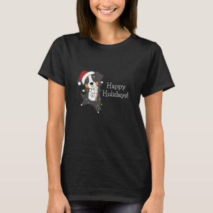 Camiseta Bernese Feliz Natal Cães Felizes